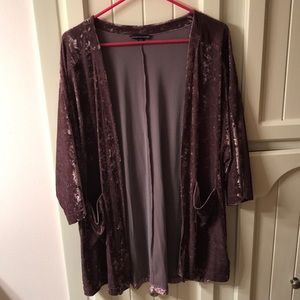 Velvet cardigan